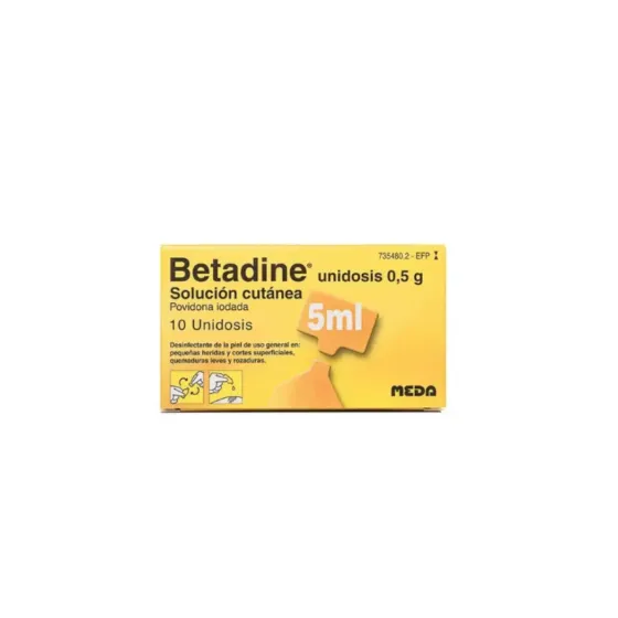 BETADINE 10% SOLUCION TOPICA 10 UNIDOSIS 0.5 ML