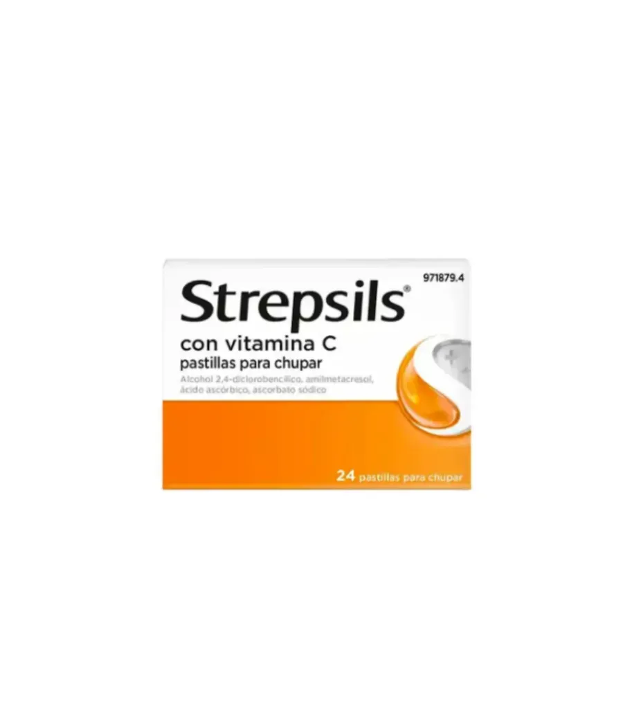 STREPSILS CON VITAMINA C 24 PASTILLAS PARA CHUPAR