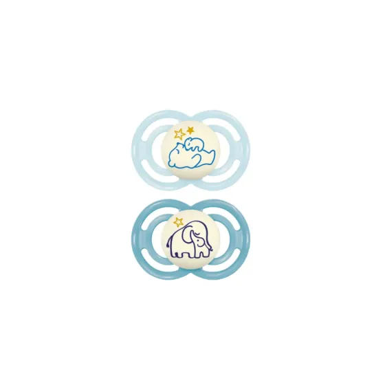 MAM PERFECT NIGHT CHUPETE SILICONA FISIOLOGICO  +6 MESES NIÑO PACK DOBLE