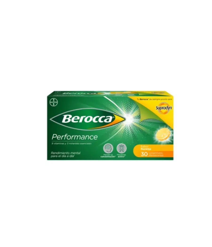 BEROCCA PERFORMANCE SABOR NARANJA 30 COMPRIMIDOS EFERVESCENTES