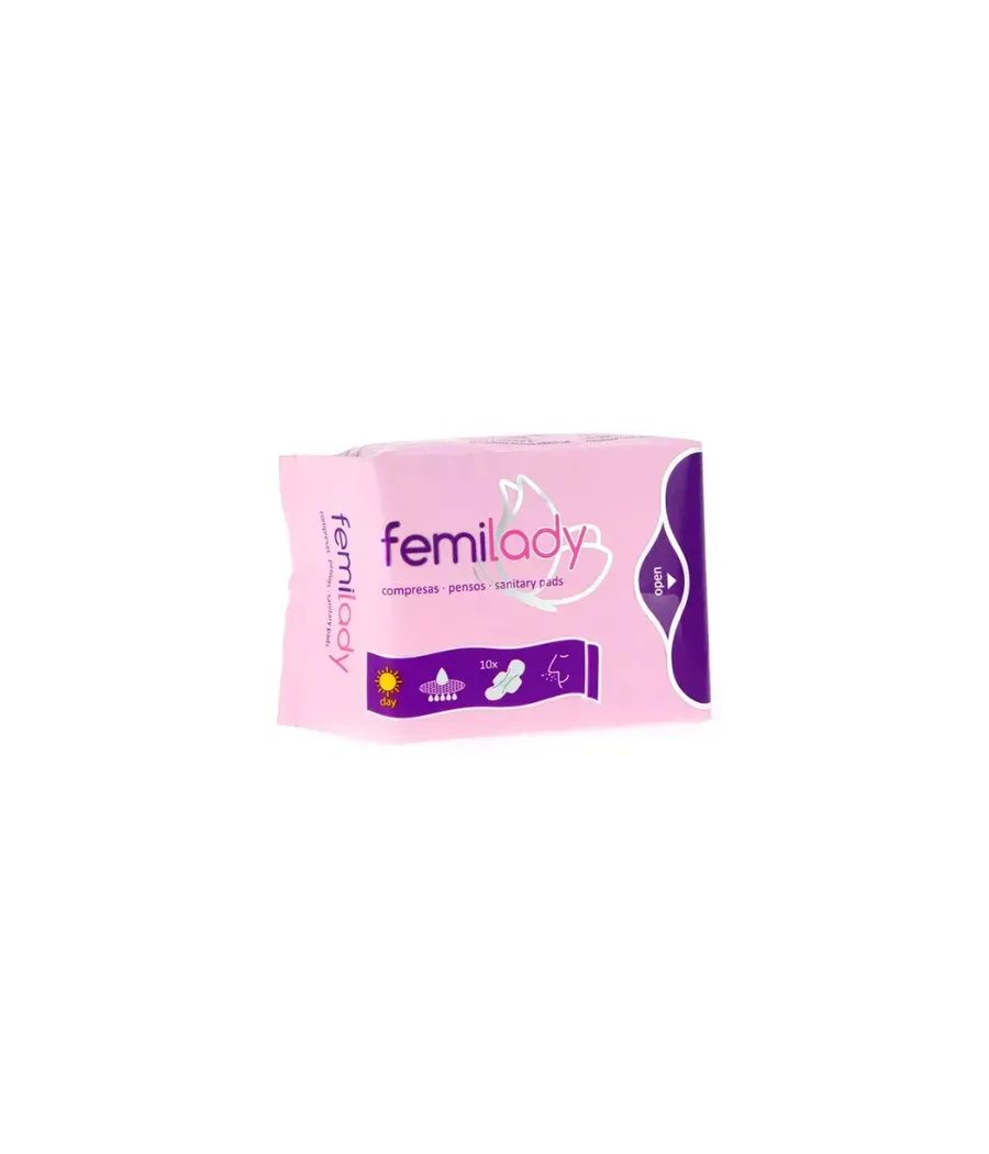 FEMILADY COMPRESAS HIGIENICAS FEMENINAS DIA 10 UNIDADES