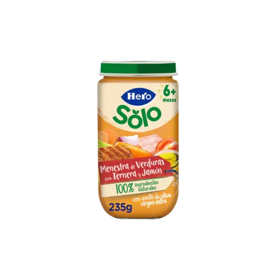 HERO BABY POTITO VERDURAS TERNERA JAMON 235 GR