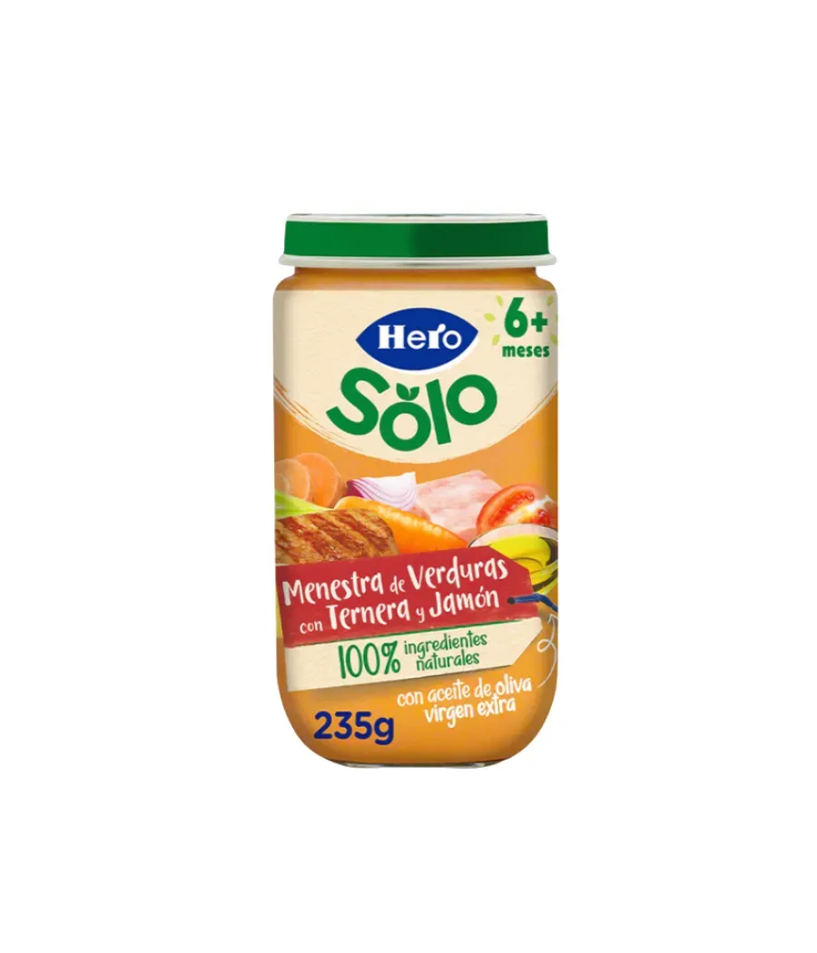 HERO BABY POTITO VERDURAS TERNERA JAMON 235 GR