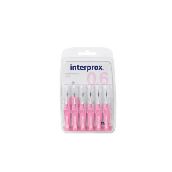 INTERPROX CEPILLO INTERDENTAL RECTO NANO 0.7 ROSA 6 UNIDADES