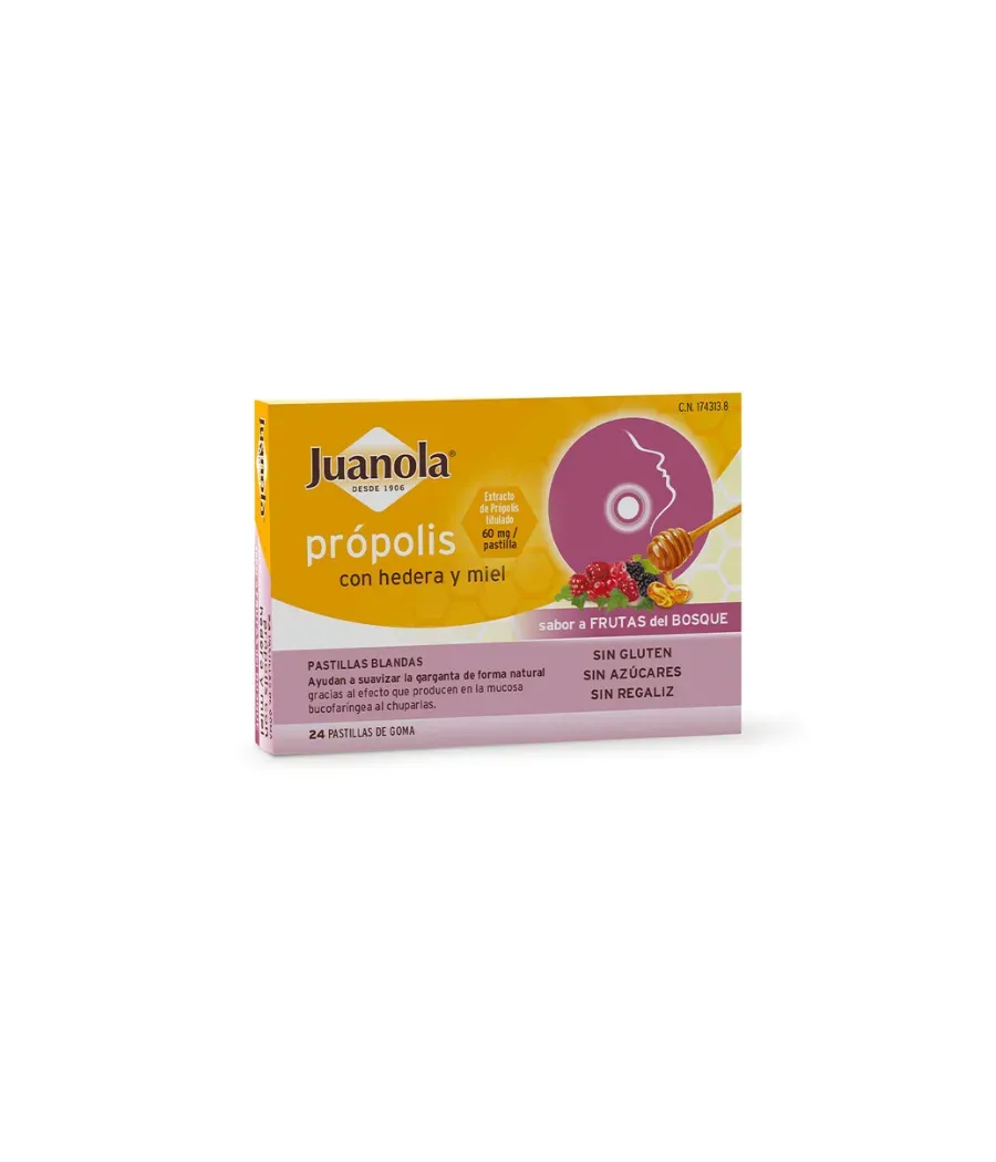 JUANOLA PROPOLIS HIEDRA PASTILLAS FRUTAS BOSQUE  24 PASTILLAS