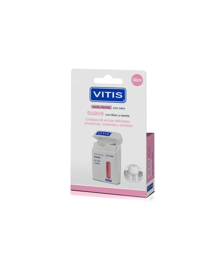 VITIS SEDA DENTAL CON FLUOR Y MENTA SUAVE 50 METROS