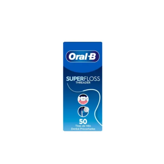 ORAL-B SUPERFLOSS SEDA DENTAL MENTA 50 UNIDADES