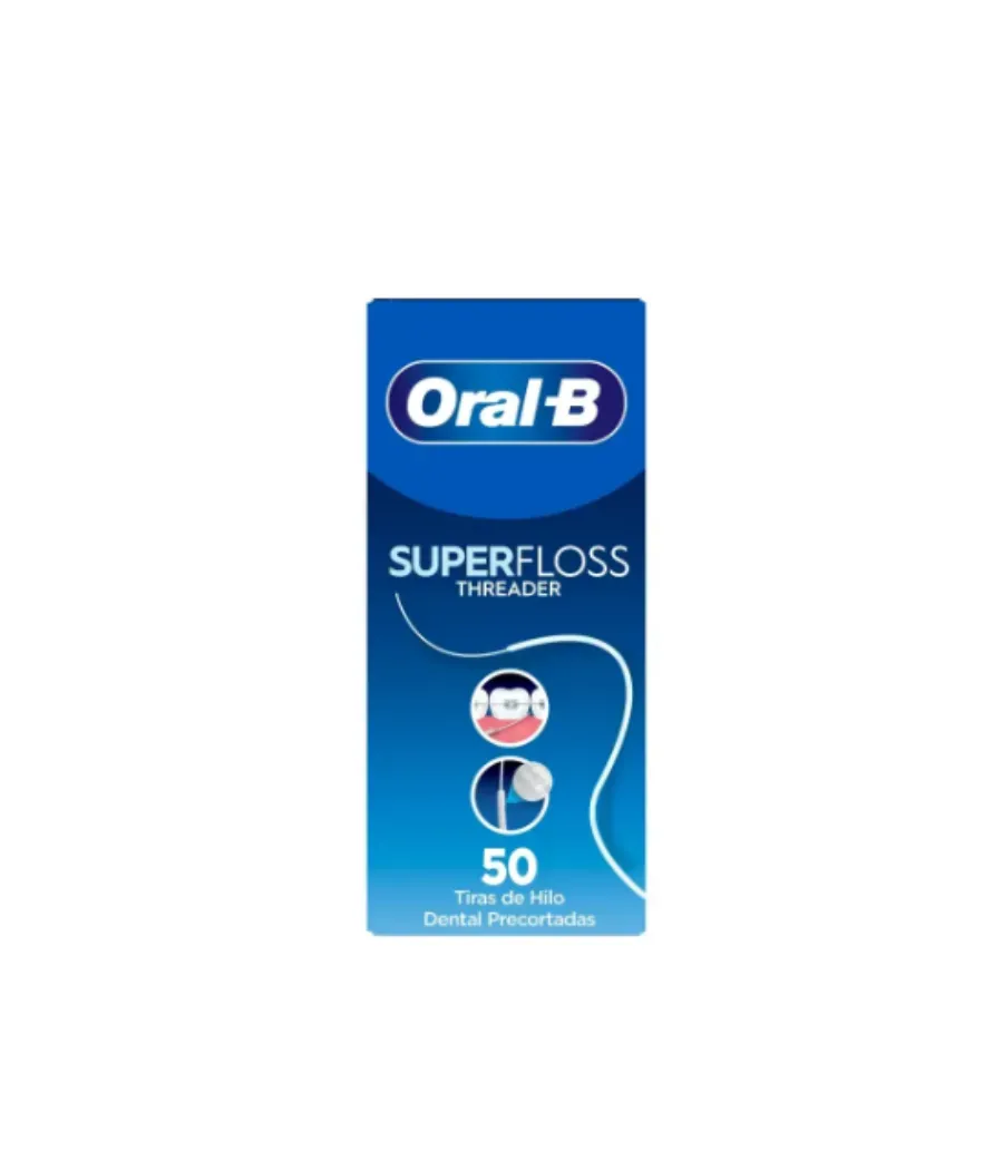 ORAL-B SUPERFLOSS SEDA DENTAL MENTA 50 UNIDADES