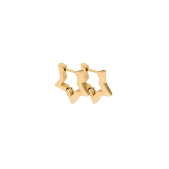 PENDIENTE KOMMO ADULTO ESTRELLA HUGGIE ORO