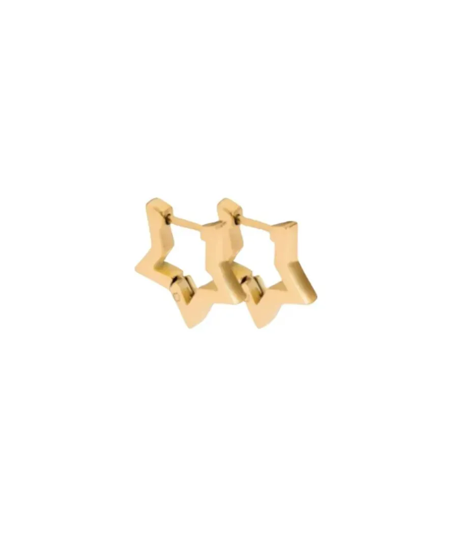PENDIENTE KOMMO ADULTO ESTRELLA HUGGIE ORO
