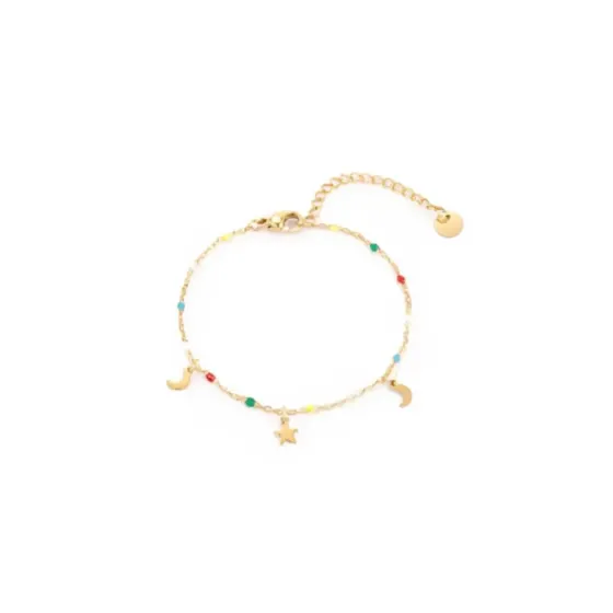 PULSERA KOMMO ESTRELLA Y LUNA 1 UNIDAD