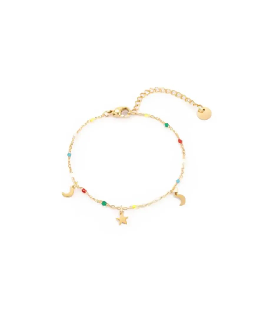 PULSERA KOMMO ESTRELLA Y LUNA 1 UNIDAD