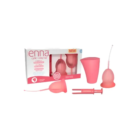 ENNA EASY COPA MENSTRUAL TALLA S 2 UNIDADES + CAJA + APLICADOR