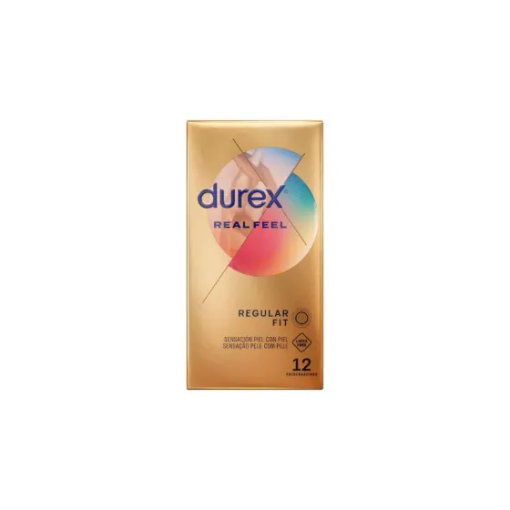 DUREX REAL FEEL SIN LATEX PRESERVATIVOS 12 UNIDADES