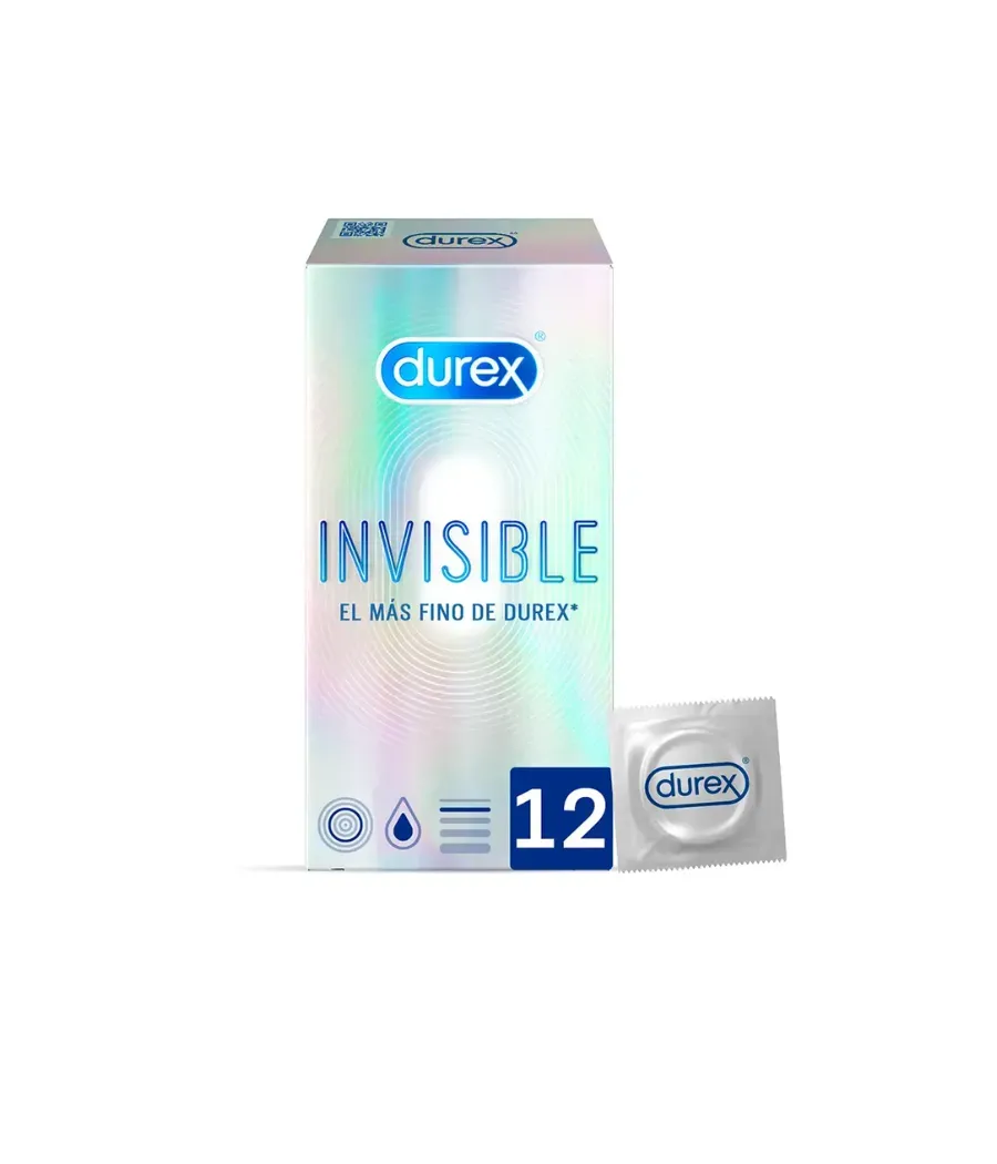 DUREX INVISIBLE EXTRA SENSITIVE PRESERVATIVOS 12 UNIDADES