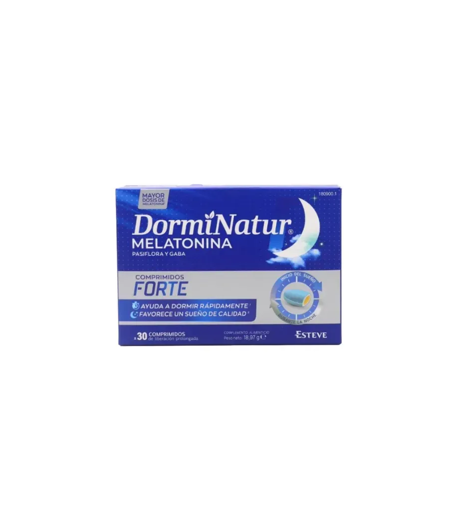DORMINATUR FORTE MELATONINA PASIFLORA Y GABA 30 COMPRIMIDOS LIBERACION PROLONGADA