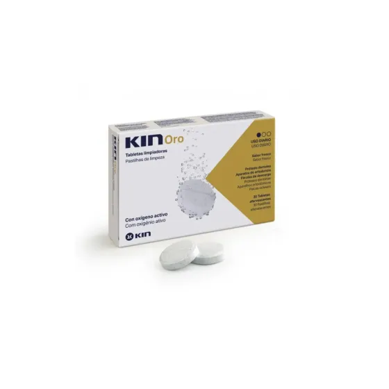 KIN ORO TABLETAS LIMPIADORAS LIMPIEZA PROTESIS DENTAL 30 UNIDADES