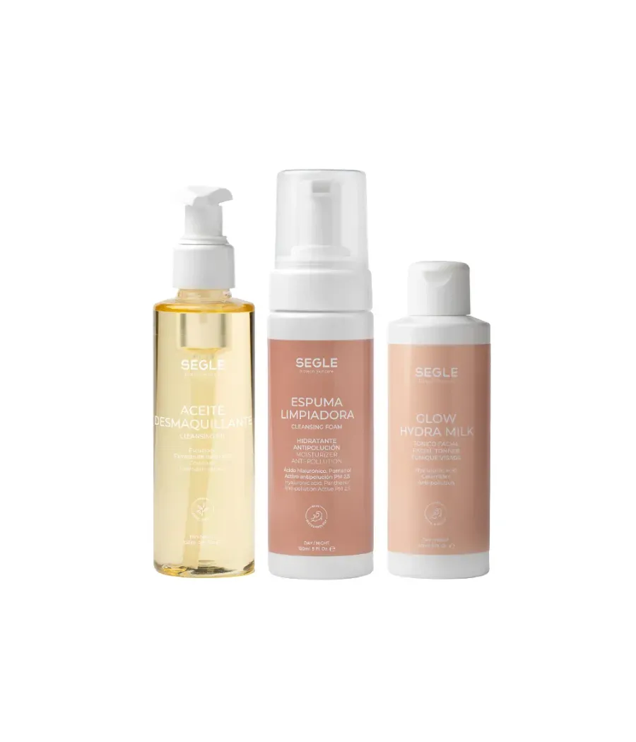 SEGLE PACK VIAJE DOBLE LIMPIEZA + TÓNICO GLOW HYDRA MILK
