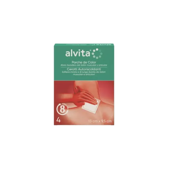 ALVITA PARCHE DE CALOR 13 CM x 9,5 CM 4 UNIDADES