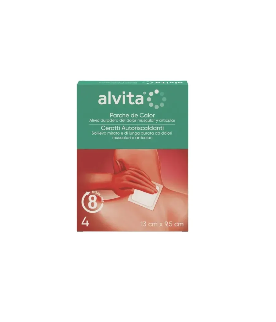 ALVITA PARCHE DE CALOR 13 CM x 9,5 CM 4 UNIDADES