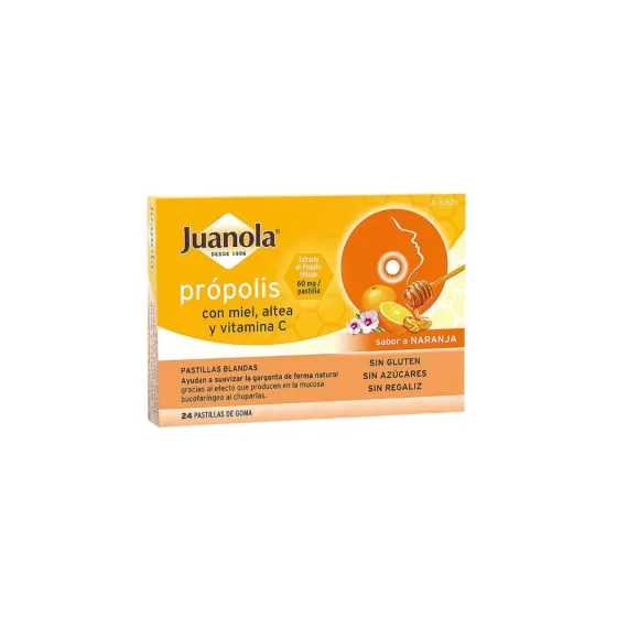 JUANOLA PROPOLIS MIEL ALTEA Y VITAMINA C 24 PASTILLAS