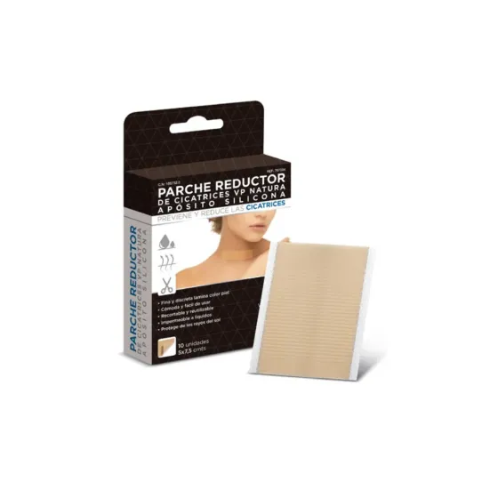 VP NATURA PARCHE REDUCTOR CICATRICES SILICONA 5 x 7.5 CM  10 UNIDADES