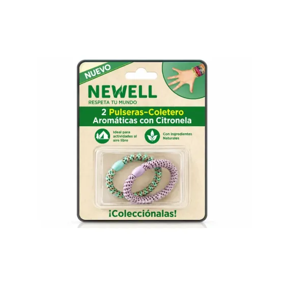 NEWELL PULSERA COLETERO AROMATICA CON CITRONELLA 2 UNIDADES