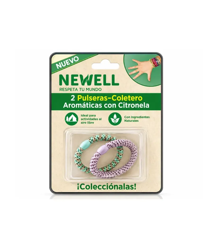 NEWELL PULSERA COLETERO AROMATICA CON CITRONELLA 2 UNIDADES