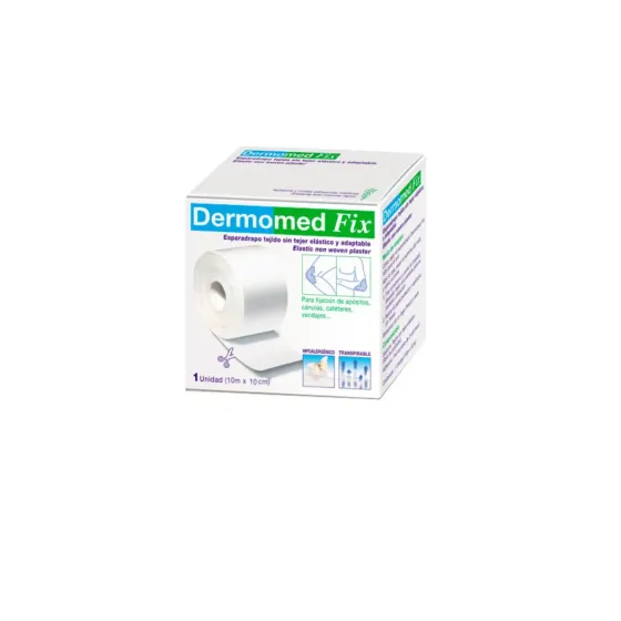 DERMOMED FIX ESPARADRAPO HIPOALERGICO TEJIDO SIN TEJER 10 M x 10 CM