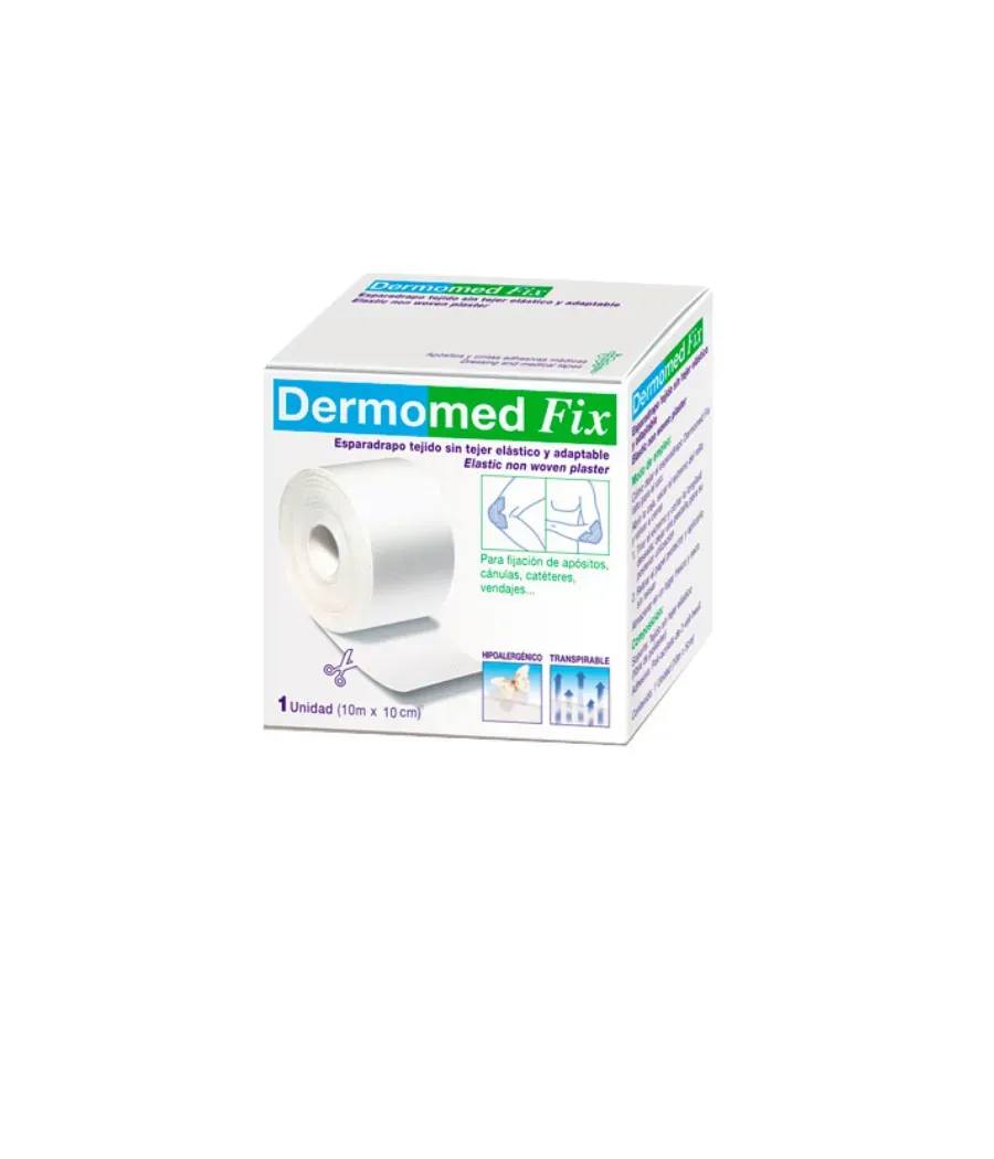 DERMOMED FIX ESPARADRAPO HIPOALERGICO TEJIDO SIN TEJER 10 M x 10 CM