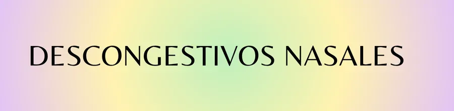 Descongestivos nasales
